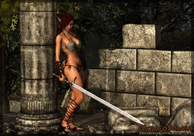 Эльфийка с орком