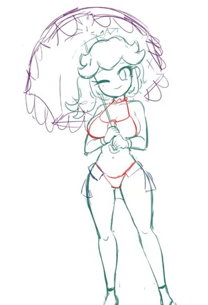 Принцесса Пич на курорте // minus8 порно мультик